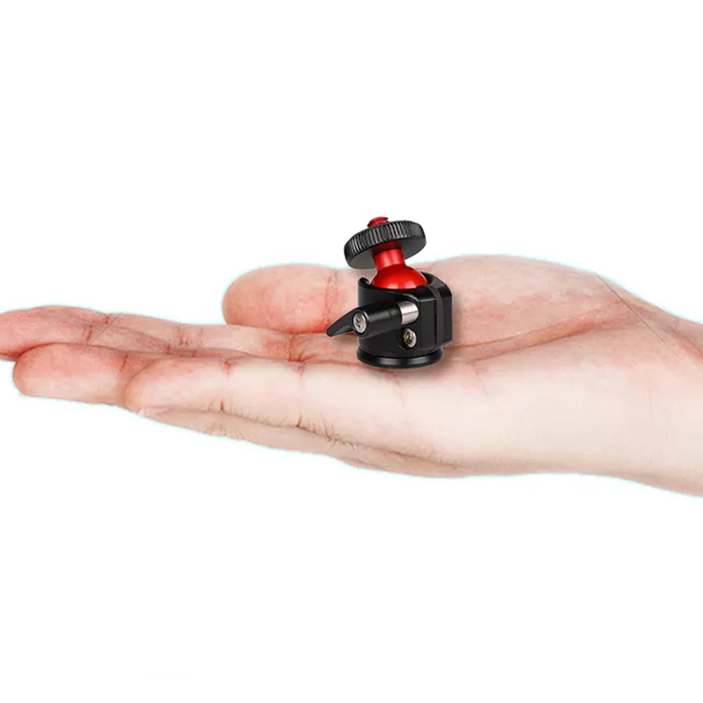 C017 For DSLR Camera Tripod Mount Holder Aluminum Alloy 360 Degree Rotating Ball Gimbal Mount Adapter with 1 / 4 Screw