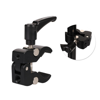 J025 Crab Clamp Super Clamp with 1 / 4 3 / 8 Thread for DSLR Rig LCD Monitor LED Light Tripod Magic Arm