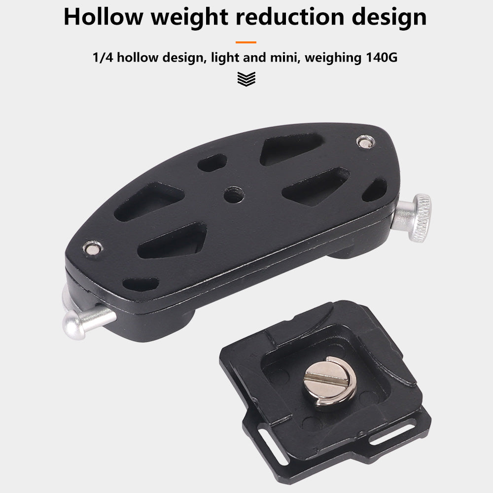 Z026 Aluminum Alloy 1 / 4 Screw Quick Release Plate Backpack Belt DSLR Camera Mount Buckle