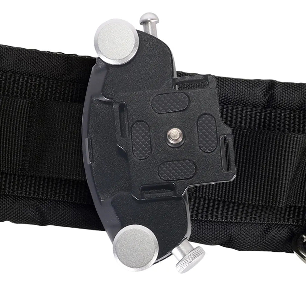 Z026 Aluminum Alloy 1 / 4 Screw Quick Release Plate Backpack Belt DSLR Camera Mount Buckle
