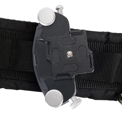 Z026 Aluminum Alloy 1 / 4 Screw Quick Release Plate Backpack Belt DSLR Camera Mount Buckle