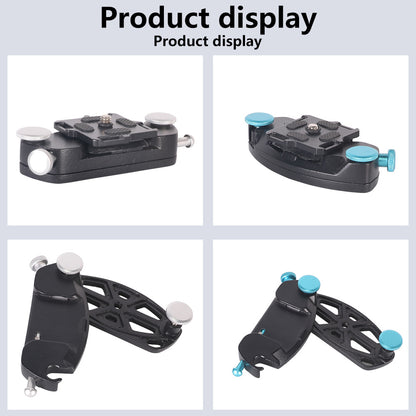 Z026 Aluminum Alloy 1 / 4 Screw Quick Release Plate Backpack Belt DSLR Camera Mount Buckle