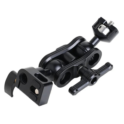 H029 Multi-Functional Rotating Ball Mount Adapter LED Monitor Clip Magic Arm 1 / 4 to 15mm Tube Converter Camera Accessories