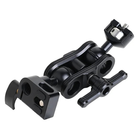 H029 Multi-Functional Rotating Ball Mount Adapter LED Monitor Clip Magic Arm 1 / 4 to 15mm Tube Converter Camera Accessories