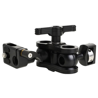 H029 Multi-Functional Rotating Ball Mount Adapter LED Monitor Clip Magic Arm 1 / 4 to 15mm Tube Converter Camera Accessories