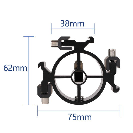 E042 R01 3-Head Hot Shoe Bracket for DSLR Camera Flash Hot Shoe Mount Holder with Umbrella Hole