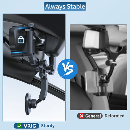 VRIG MG-17 Car Phone Holder 360-degree Rearview Mirror Phone Holder Mount Stand Compatible with Magsafe