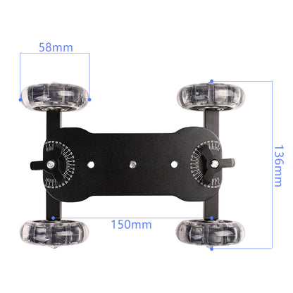 H024 For Canon 5D2 / 7D / 60D DLSR Camera Camcorder Photography Silent Sliding Rail Desktop Mini Camera Rail Car