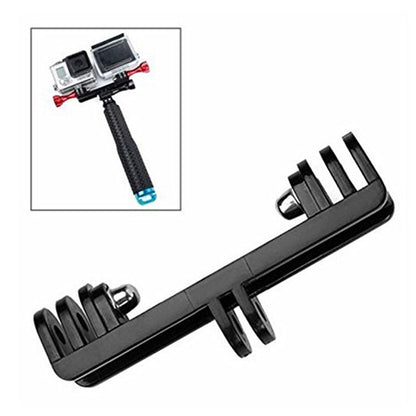 GP245 For Xiaoyi SJCAM Fill Light Camera Microphone Adapter Dual Head Camera Mount for GoPro Hero