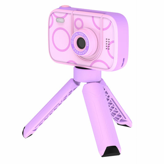 H19 2.4 inch Screen Children Camera 180-Degree Flip Camera Len with Tripod, Support 32G Memory Card