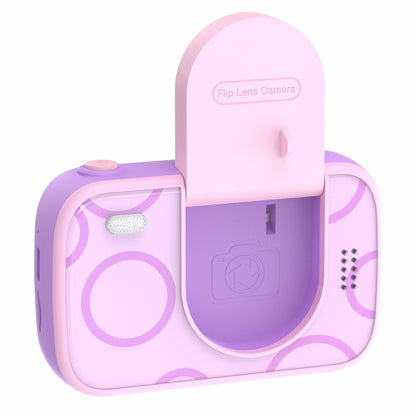 H19 2.4 inch Screen Children Camera 180-Degree Flip Camera Len with Tripod, Support 32G Memory Card