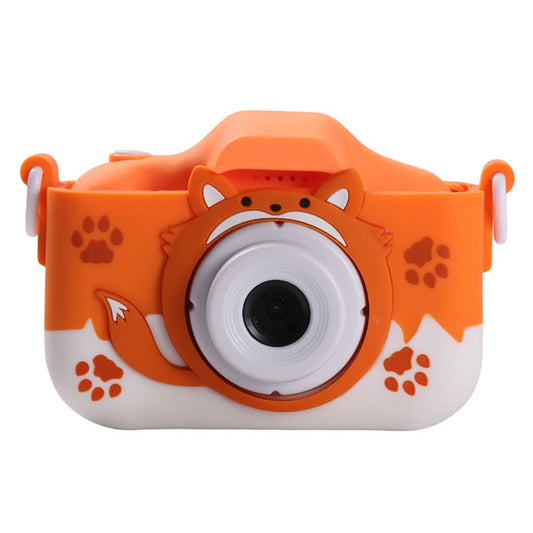 X10 2.0 Cartoon Fox Kids Camera HD Dual Lens Camcorder Toy (with 32G Memory Card + Card Reader)