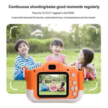 X10 2.0 Cartoon Fox Kids Camera HD Dual Lens Camcorder Toy (with 32G Memory Card + Card Reader)