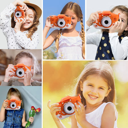 X10 2.0 Cartoon Fox Kids Camera HD Dual Lens Camcorder Toy (with 32G Memory Card + Card Reader)