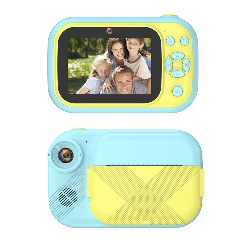 P1S HD Kids Camera 3.5-inch Inkless Print Camera 1080P Portable Cute Mini Camera Support MP3