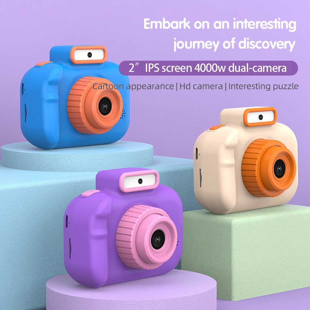 H7 2.0-Inch IPS Cute Kids Camera 4000W HD Mini SLR Front and Rear Digital Camera