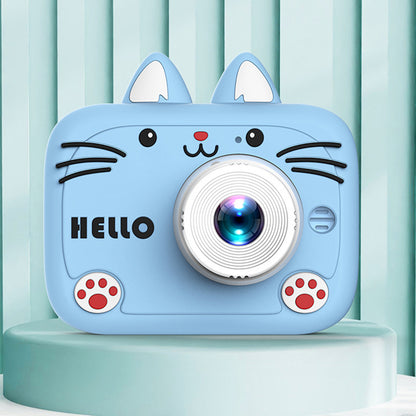 Cartoon Cat Shape Photo Video Kids Digital Camera 2.0-inch IPS Screen HD Dual Camera