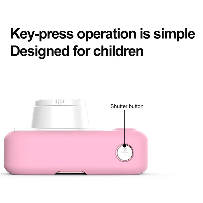 Cartoon Cat Shape Photo Video Kids Digital Camera 2.0-inch IPS Screen HD Dual Camera