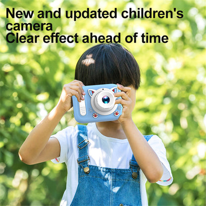 Cartoon Cat Shape Photo Video Kids Digital Camera 2.0-inch IPS Screen HD Dual Camera
