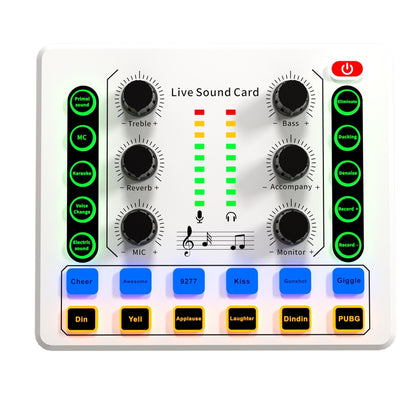 M8 Live Sound Card Wireless Bluetooth-compatible Sound Board Mixer for Live Broadcast Home KTV