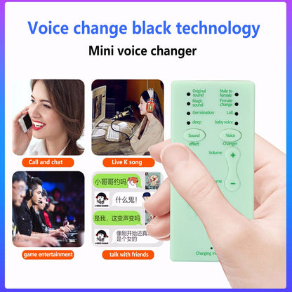 M1 Sound Card Changer Portable Mini Voice Changer for Live Streaming, Gaming