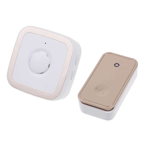 CACAZI FA12 Home Wireless Doorbell 60 Songs Waterproof Remote Smart Calling Bell, 1 Transmitter+1 Receiver