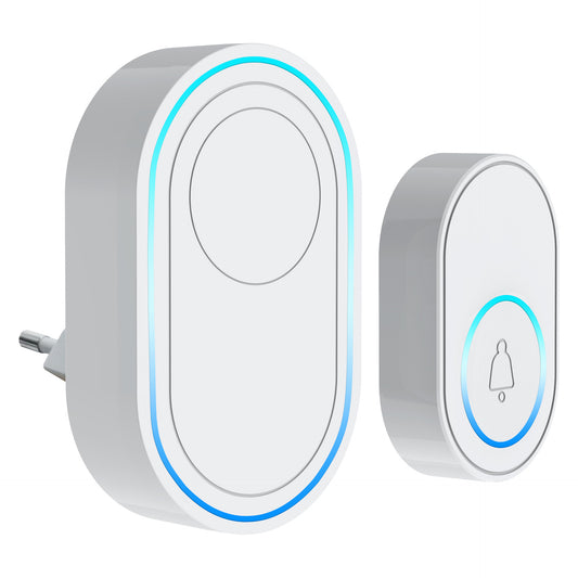 L019 Tuya App WiFi Doorbell Alarm System Home Intelligent Wireless Doorbell, 1 Transmitter+1 Receiver