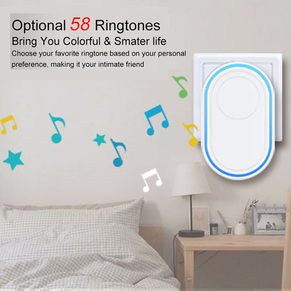 L019 Tuya App WiFi Doorbell Alarm System Home Intelligent Wireless Doorbell, 1 Transmitter+1 Receiver