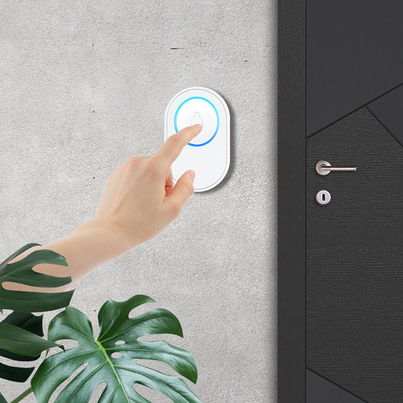 L019 Tuya App WiFi Doorbell Alarm System Home Intelligent Wireless Doorbell, 1 Transmitter+1 Receiver