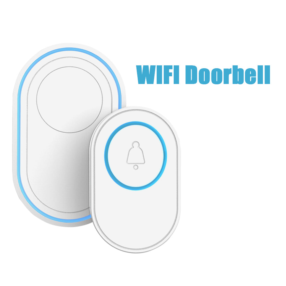 L019 Tuya App WiFi Doorbell Alarm System Home Intelligent Wireless Doorbell, 1 Transmitter+1 Receiver