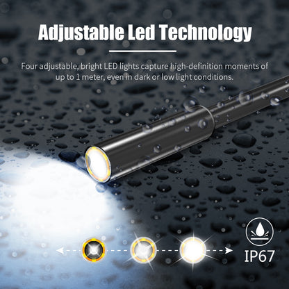 B315 2m Wire 8mm Dual Lens 4.3-inch Screen Endoscope Camera 6+1 LED HD Industrial Borescope