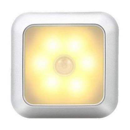 Square Human Infrared Sensor Light Smart Home Wardrobe Aisle Light Control Lamp Creative Night Light