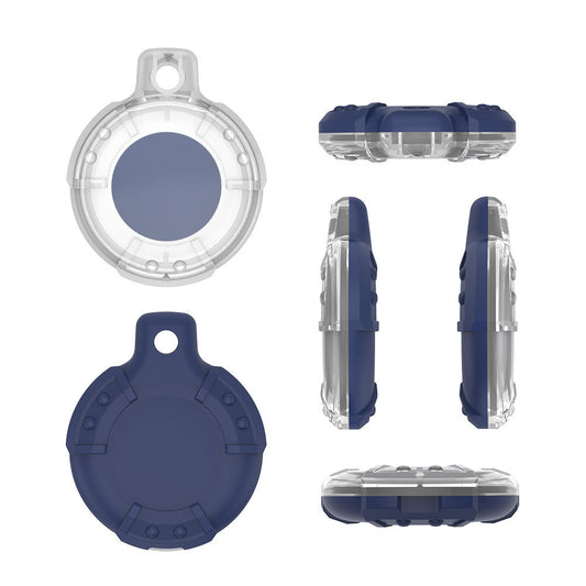 For Apple AirTag Locator Protective Cover TPU Anti-Scratch Holder Accessory with Ring Buckle