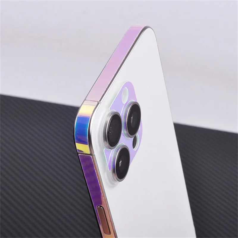 Phone Frame Film for iPhone 15 Pro Max Luminous Edge Protector Sticker Scratch Resistant Side Film