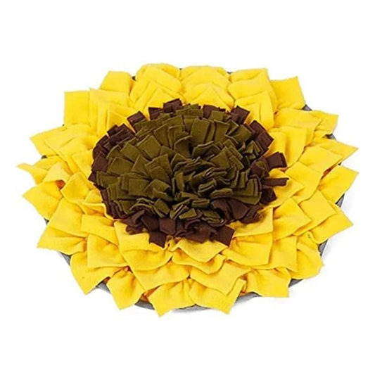 Sunflower Dog Snuffle Mat 48x48cm Interactive Feeding Puzzle Toy for Pet Enrichment