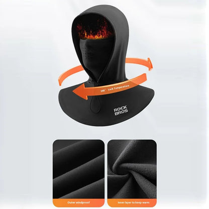 ROCKBROS 13240015 YPP108 Cycling Balaclava Motorcycle Ski Face Mask Double Layer Windproof Warm Neck Cover