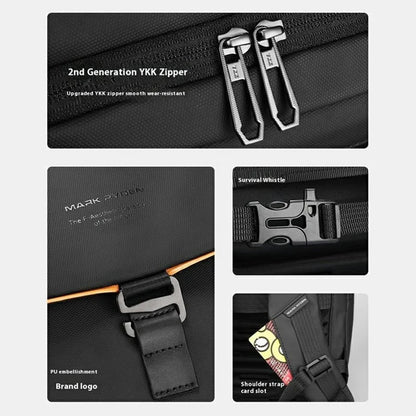 MARK RYDEN Men Laptop Backpack Waterproof Travel Shoulder Bag with External Charging Port