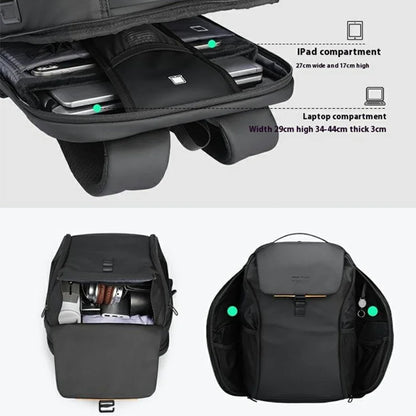 MARK RYDEN Men Laptop Backpack Waterproof Travel Shoulder Bag with External Charging Port