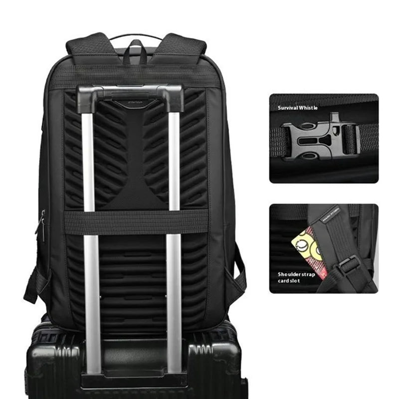 MARK RYDEN Men Laptop Backpack Waterproof Travel Shoulder Bag with External Charging Port