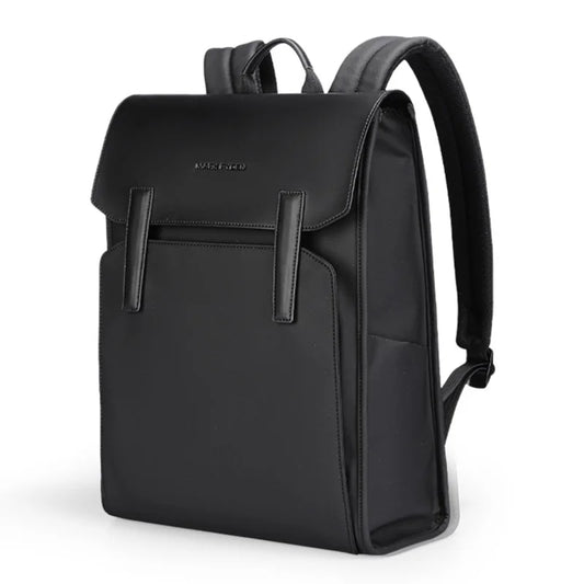 MARK RYDEN MR6602 Men Travel Backpack Leather + Oxford Cloth Large Capacity Laptop Storage Daypack