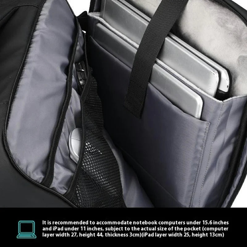 MARK RYDEN MR9299 Men Travel Backpack Oxford Cloth Vacuum Compression Dual Shoulder Bag, without Air Pump