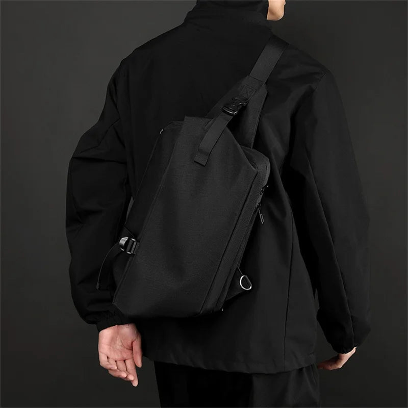 WEPOWER Men Chest Bag Lightweight Fashionable Crossbody Pack Large Capacity Shoulder Bag