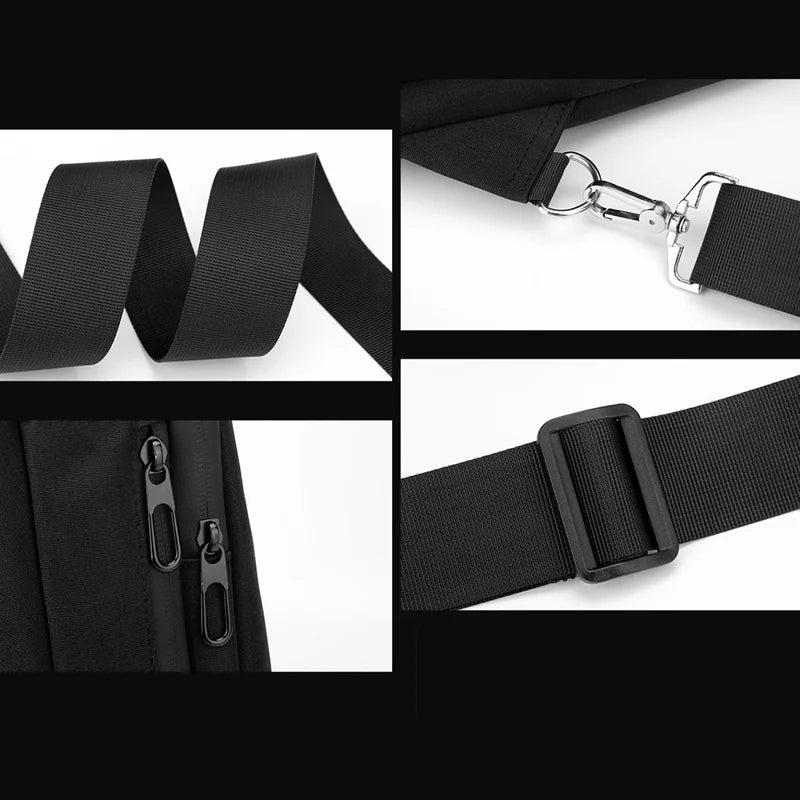 WEPOWER Men Chest Bag Lightweight Fashionable Crossbody Pack Large Capacity Shoulder Bag