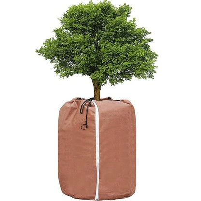 45x70cm Winter Plant Pot Protection Bag with Drawstring and Zipper Anti-Frost Plant Cover