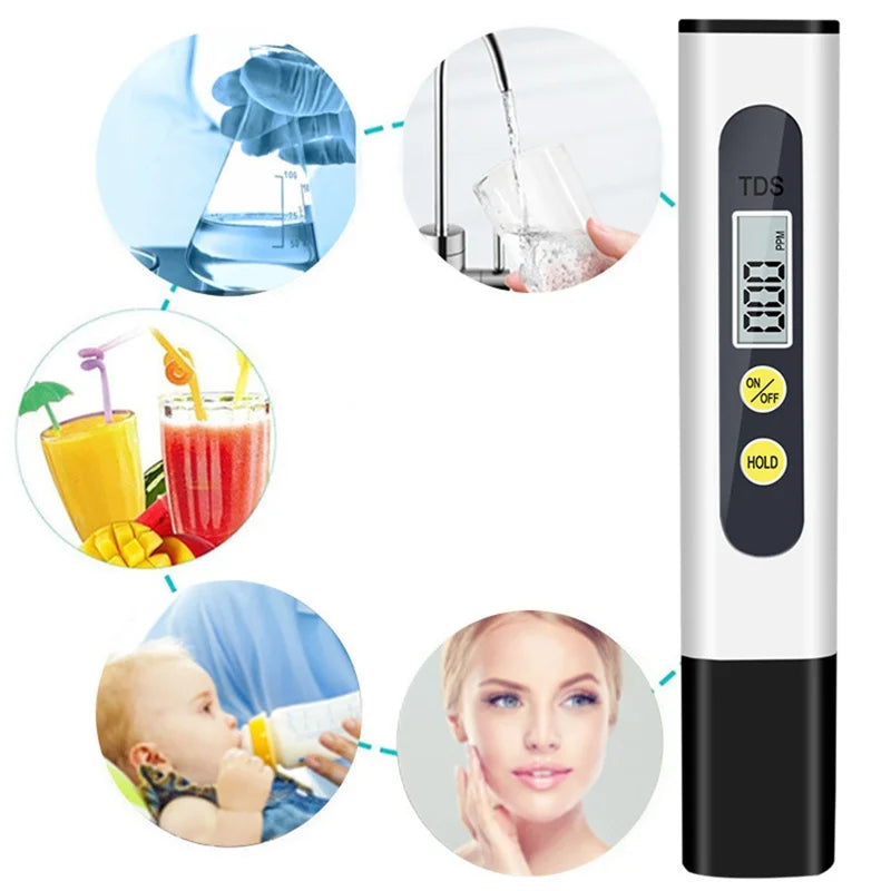 Portable Digital TDS Meter Household Water Quality Purity Tester Pen Measuring Tool