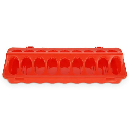 Flip Top Poultry Feeder 18 Holes Plastic Feeding Tray for Chicken Duckling Bird