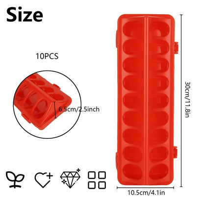 Flip Top Poultry Feeder 18 Holes Plastic Feeding Tray for Chicken Duckling Bird