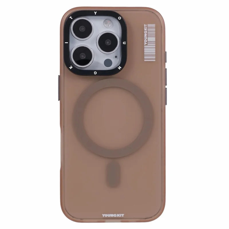 YOUNGKIT For iPhone 16 Pro Max Case Compatible with MagSafe PET+TPU Matte Back Phone Cover
