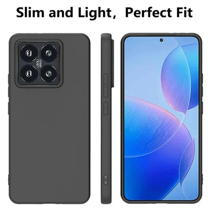 For Xiaomi 14T Pro Matte TPU Anti-Scratch Phone Case + 2.5D Arc Edge Tempered Glass Screen Protector