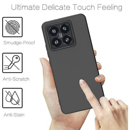 For Xiaomi 14T Pro Matte TPU Anti-Scratch Phone Case + 2.5D Arc Edge Tempered Glass Screen Protector